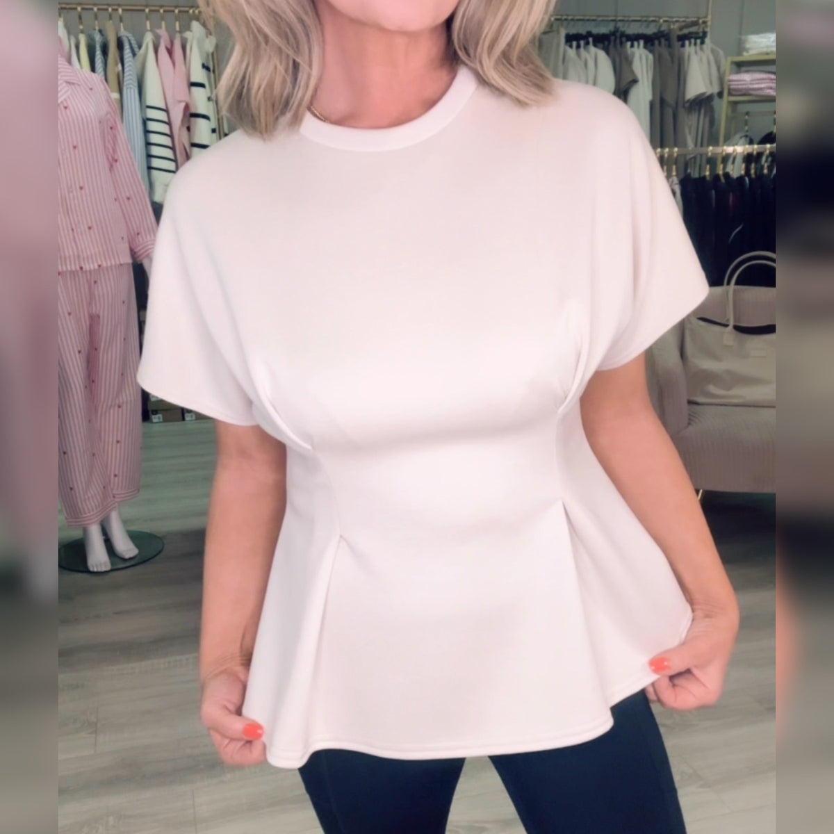 Claudia Peplem Top Latte