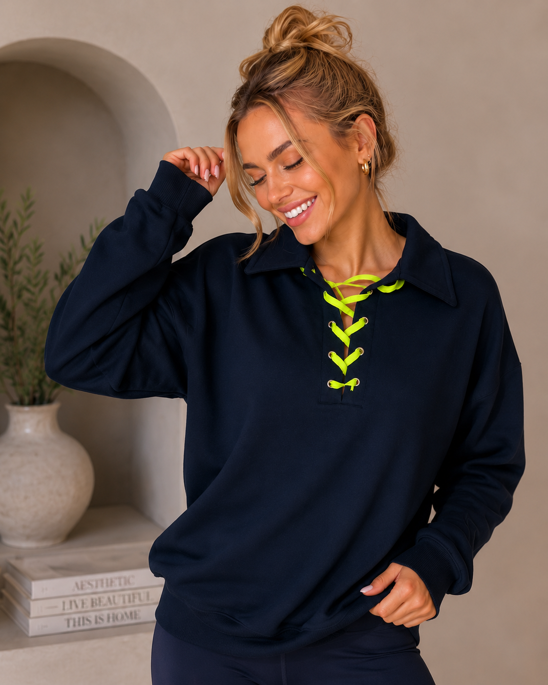 Jess Navy Sweatshirt