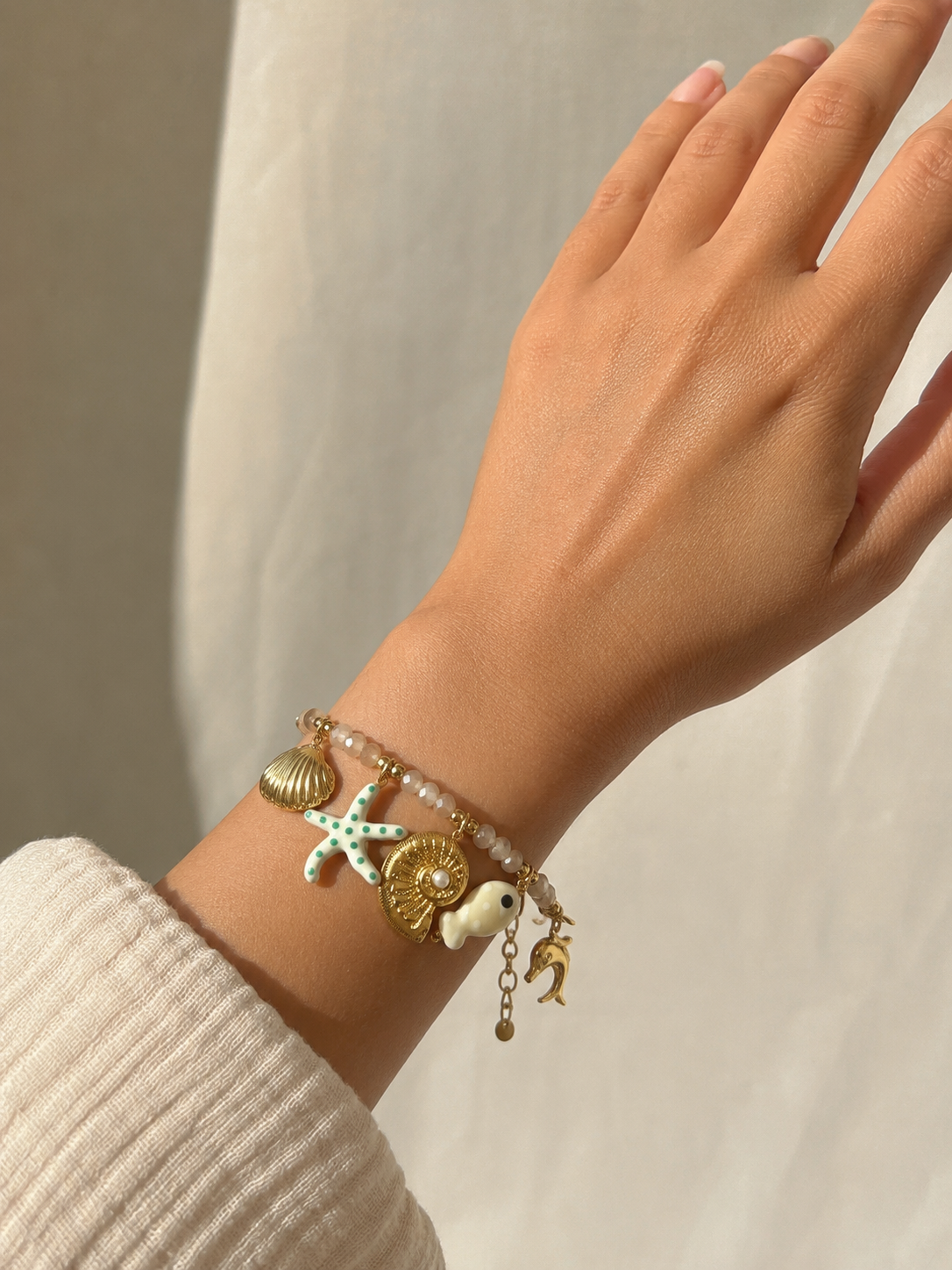 Coastal Charm Beaded Bracelet