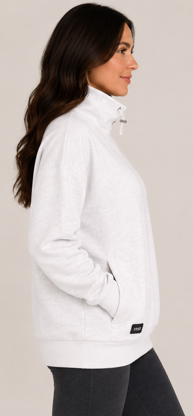 VRSO Funnel Neck Marl Grey